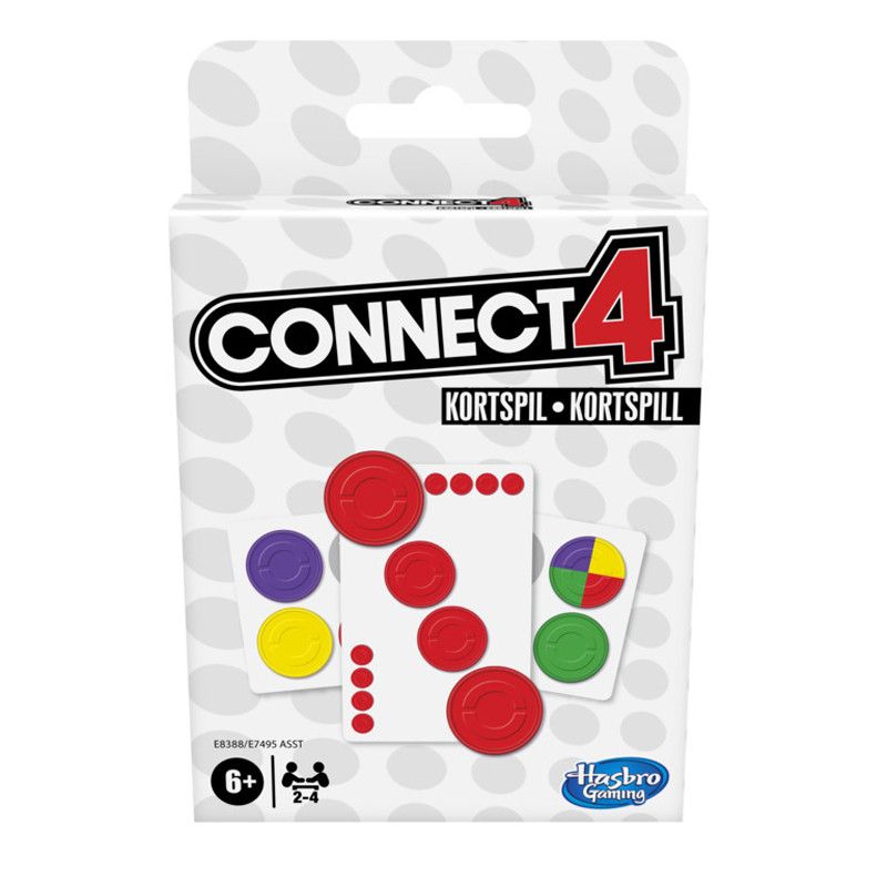 Connect 4 Kortspill Hasbro - Norsk Utgave
