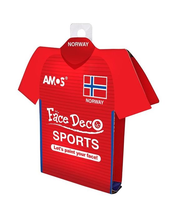 Hovedbilde Ansiktssminke Sport 3 stk Rød, Hvit, Blå AMOS
