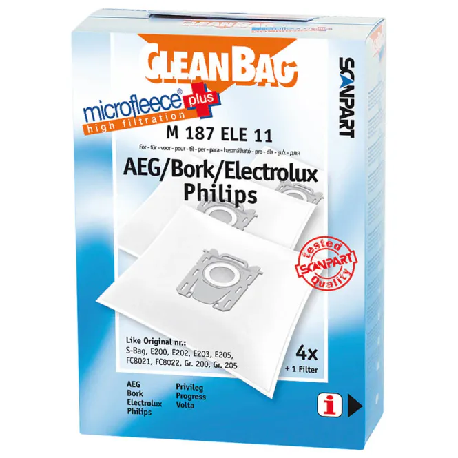 Hovedbilde CleanBag Microfleece+ Støvsugerposer S-Bag M187
