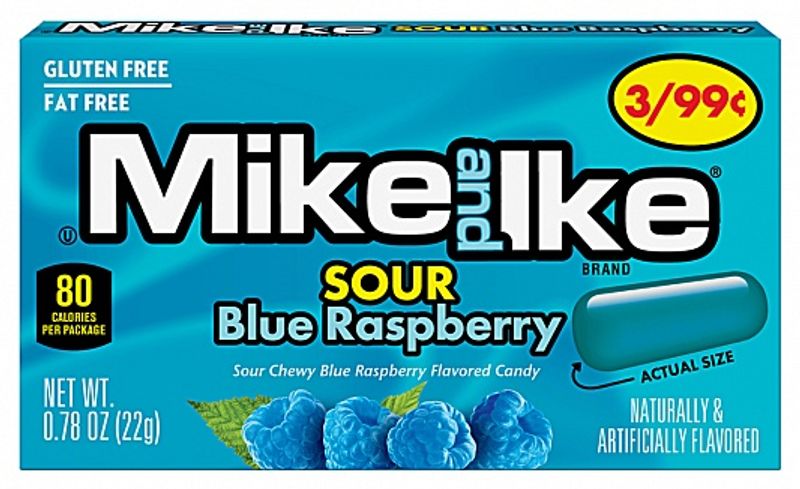 Mike And Ike Sour Blue Raspberry 22g