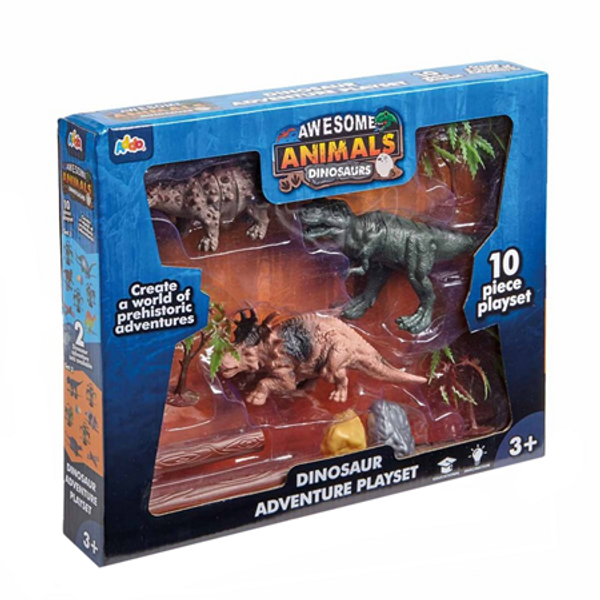 Awesome Animals Dinosaurs Adventure Playset 10 Deler