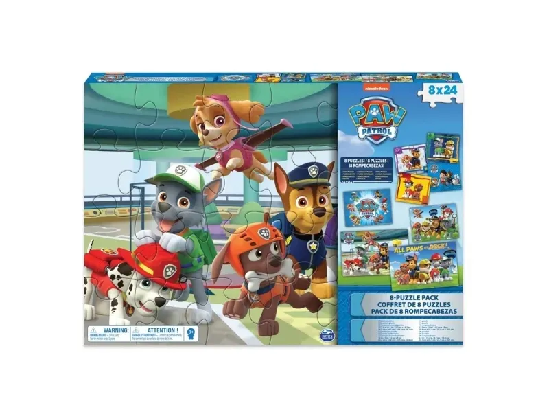 Paw Patrol 8 Puzzle Bundle (8 x 24 Brikker)