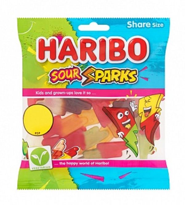 Hovedbilde Haribo Sour Sparks 140g